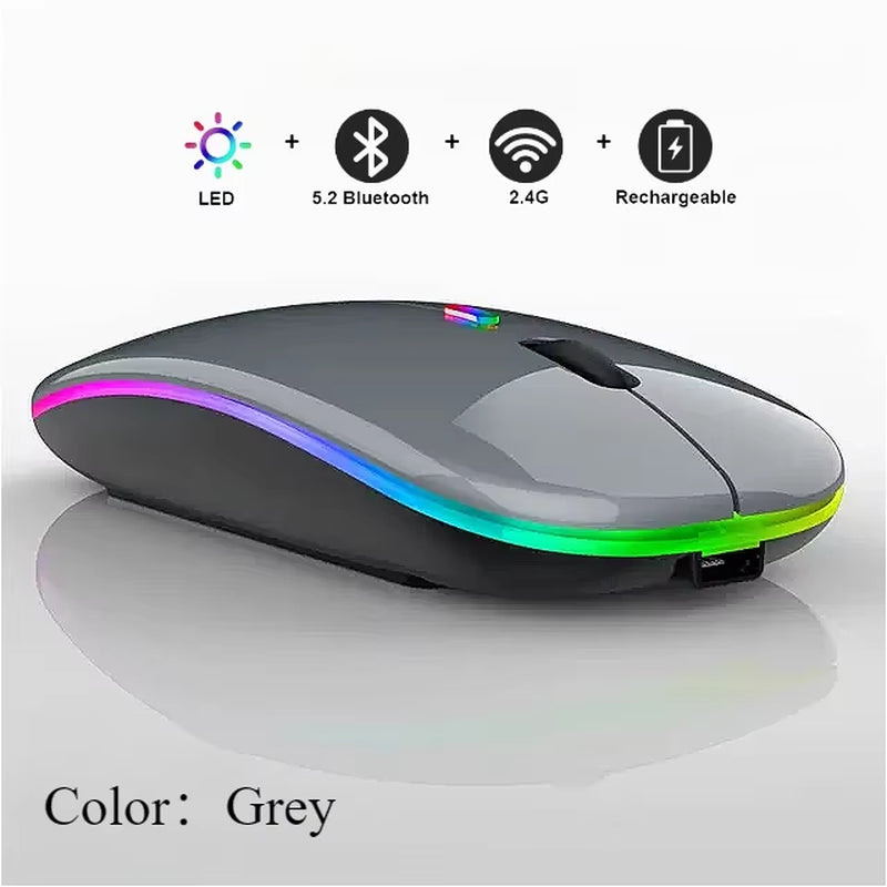 Wireless Mouse for Laptop PC Bluetooth Rechargeable Mouses Wireless Computer Silent Mice LED Backlit Ergonomic Gaming Mouse