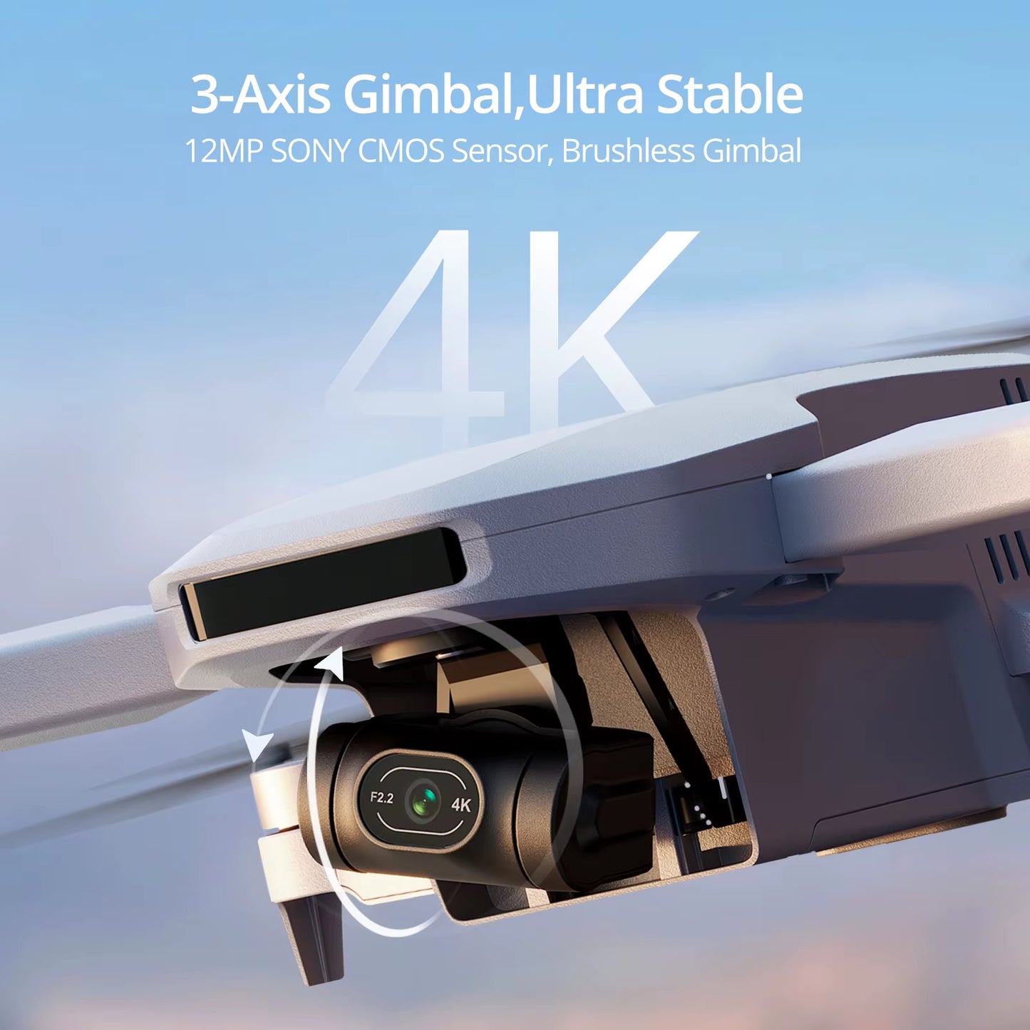 C0 4K Camera Drone Professional Mini Drone with 3 Axis Gimbal GPS 6KM Brushless RC Toys Quadcopter for Travel Gifts