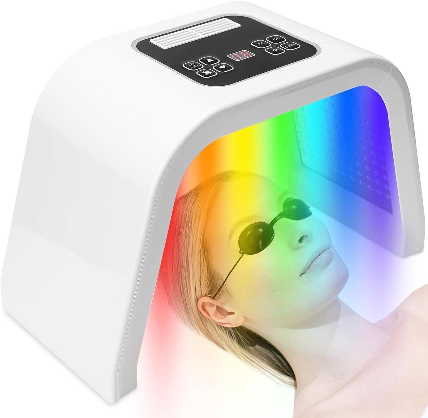 7 Colour LED Therapy Light Face Mask, LED Light Therapy Red Light Facial Body Skin Care SPA Beauty Equipment for Home Use