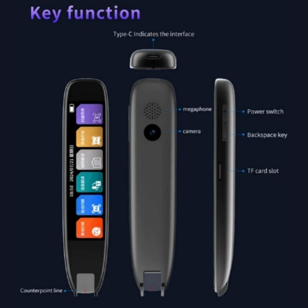 S65 Pro Dictionary Translation Pen Scan Reader Device Text Scanning Reading Translator Wifi/Bt Connection Online Photo Translate