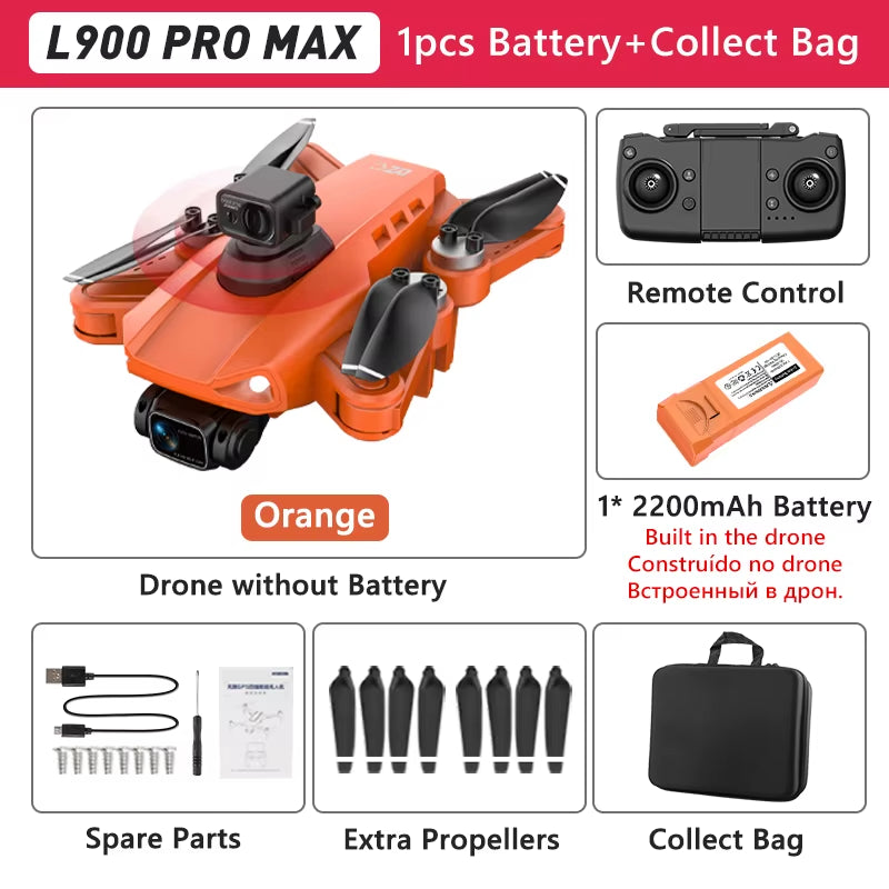 L900 PRO GPS Drone 4K Professional HD Dual Camera 5G WIFI Brushless Motor FPV Quadcopter Foldable Aerial Photography Drone