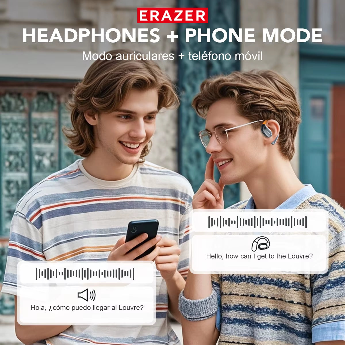 XF31 Intelligent Translation Bluetooth Real-Time Translate DIY Equalizer APP Wireless Headphones Office Travel with Mic
