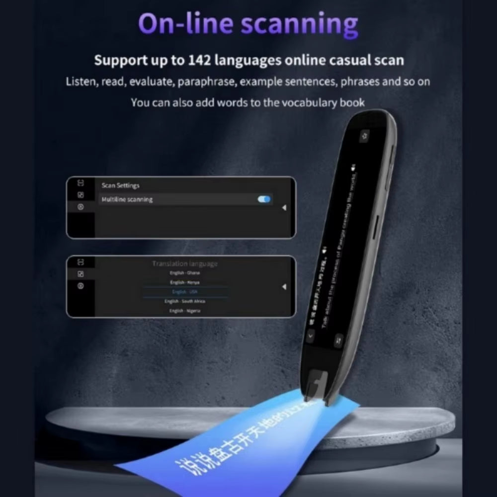 S65 Pro Dictionary Translation Pen Scan Reader Device Text Scanning Reading Translator Wifi/Bt Connection Online Photo Translate