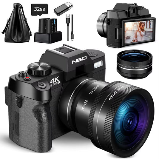 Compact Digital Photography Camera 4K WIFI Webcam Vintage Vlog Video Recorder Youtube 48MP Camcorder 16X Digital Zoom Camera