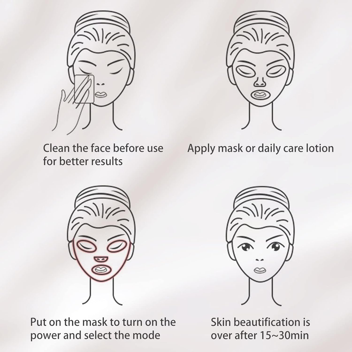 LED Light Therapy Face Mask, 7 Colours Light Therapy Mask Beauty Photon Therapy Mask for Face Skin Rejuvenation Facial Skin Treatment Anti-Aging anti Acne anti Wrinkle