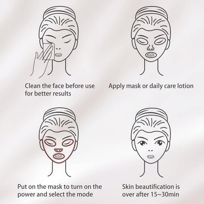 LED Light Therapy Face Mask, 7 Colours Light Therapy Mask Beauty Photon Therapy Mask for Face Skin Rejuvenation Facial Skin Treatment Anti-Aging anti Acne anti Wrinkle