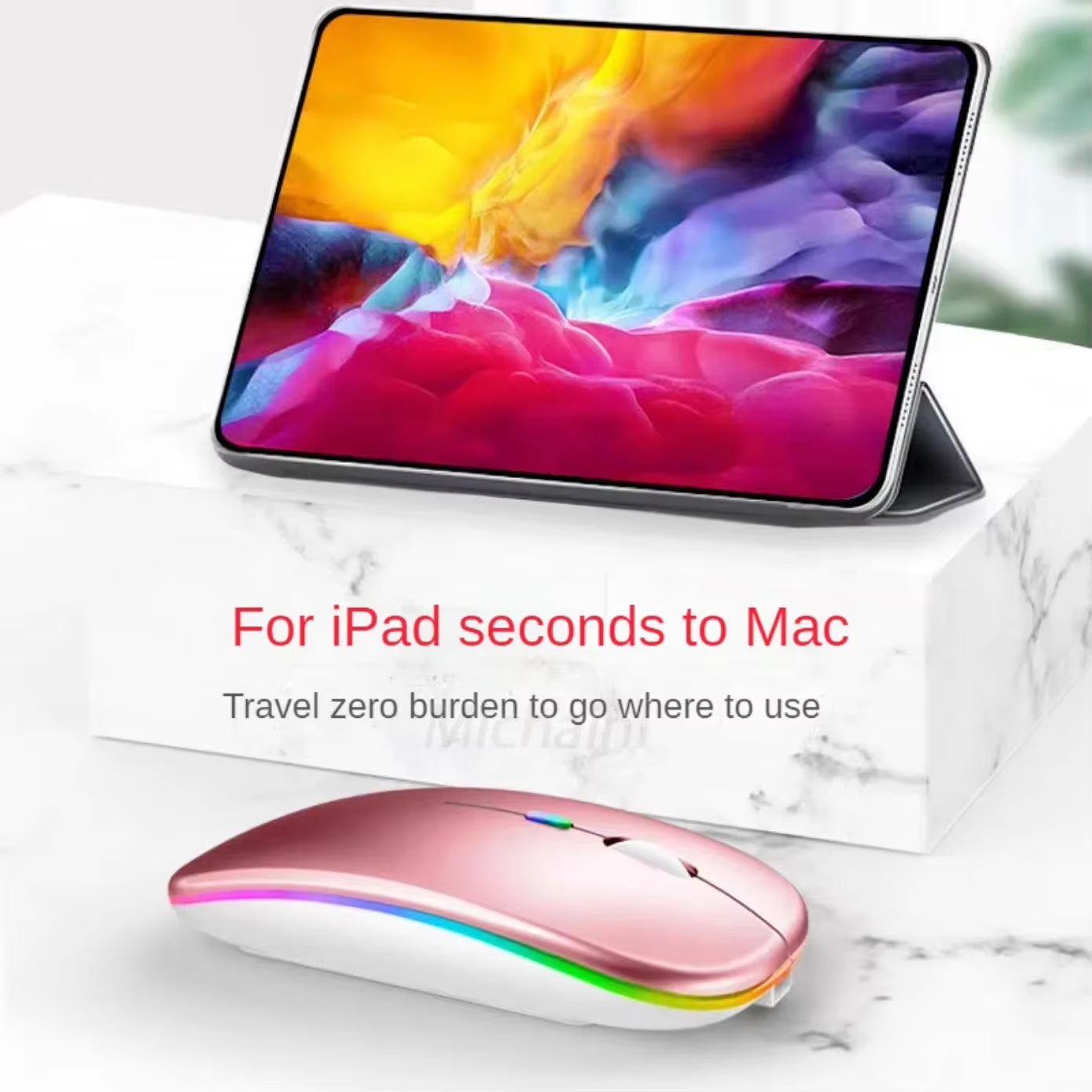 Wireless Mouse for Laptop PC Bluetooth Rechargeable Mouses Wireless Computer Silent Mice LED Backlit Ergonomic Gaming Mouse