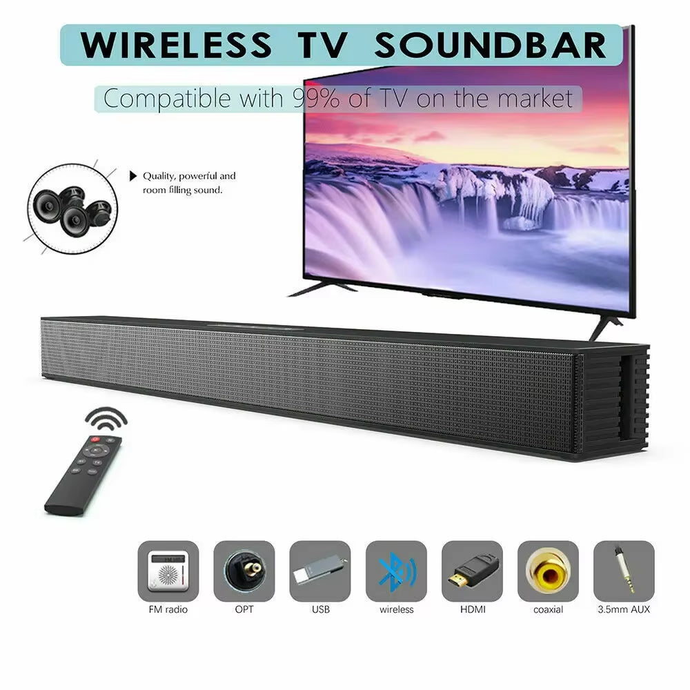 Wireless Bluetooth Sound Bar Speaker System Super Power Sound Speaker Wired Wireless Surround Stereo Home Theater TV Projector