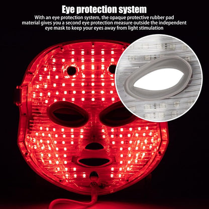 LED Light Therapy Face Mask, 7 Colours Light Therapy Mask Beauty Photon Therapy Mask for Face Skin Rejuvenation Facial Skin Treatment Anti-Aging anti Acne anti Wrinkle