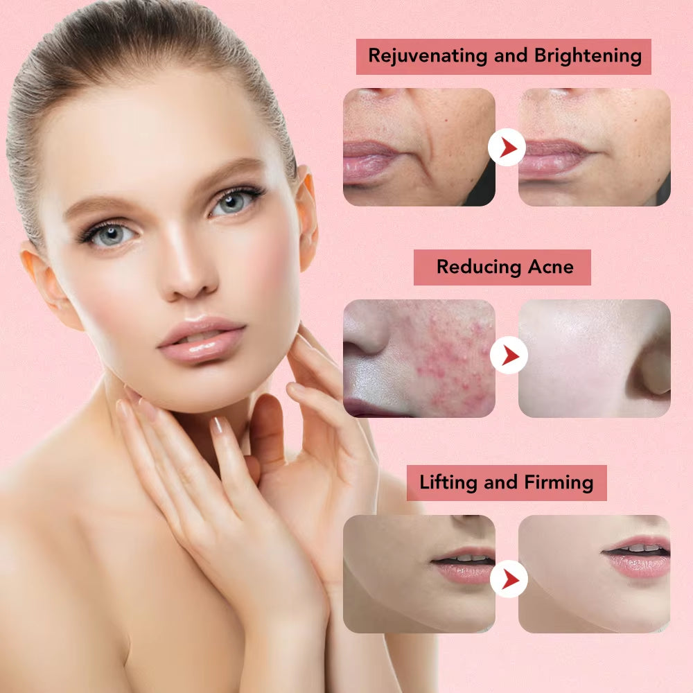 7In1 EMS Face Massager Lifting Beauty LED Face Skin +3 Colors LED Facial Neck Massager Photon Therapy Heating Wrinkle Removal
