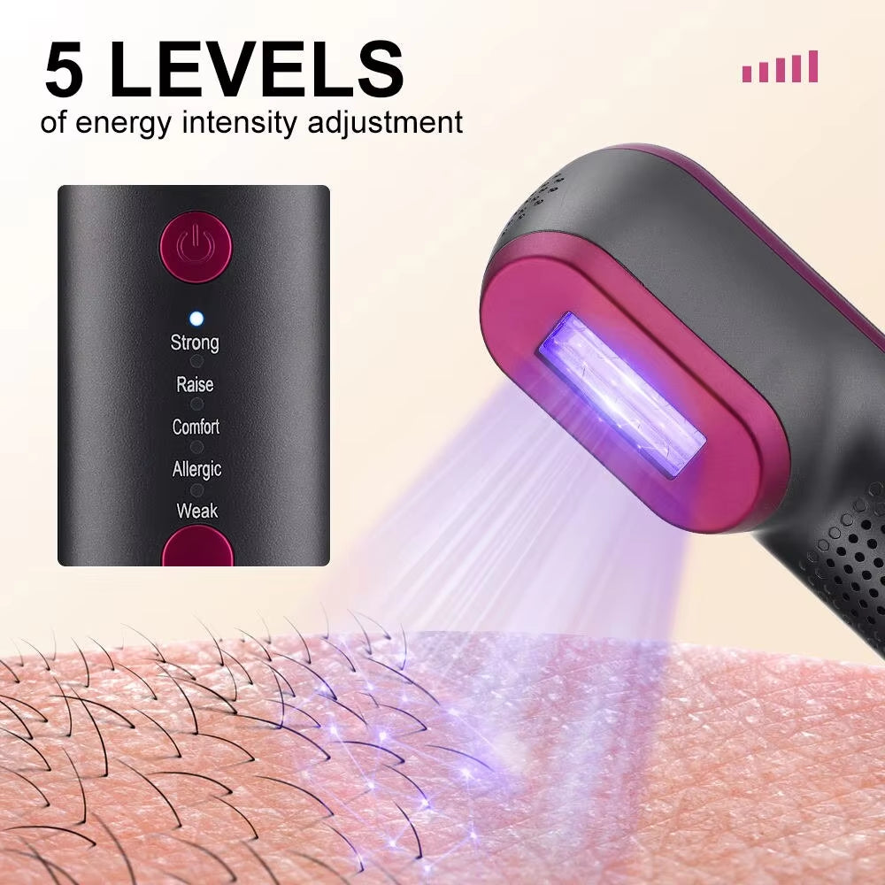 100,000 Flashes IPL Hair Removal Device for Home 5-Speed Pulse Light Painless Laser Hair Removal Device