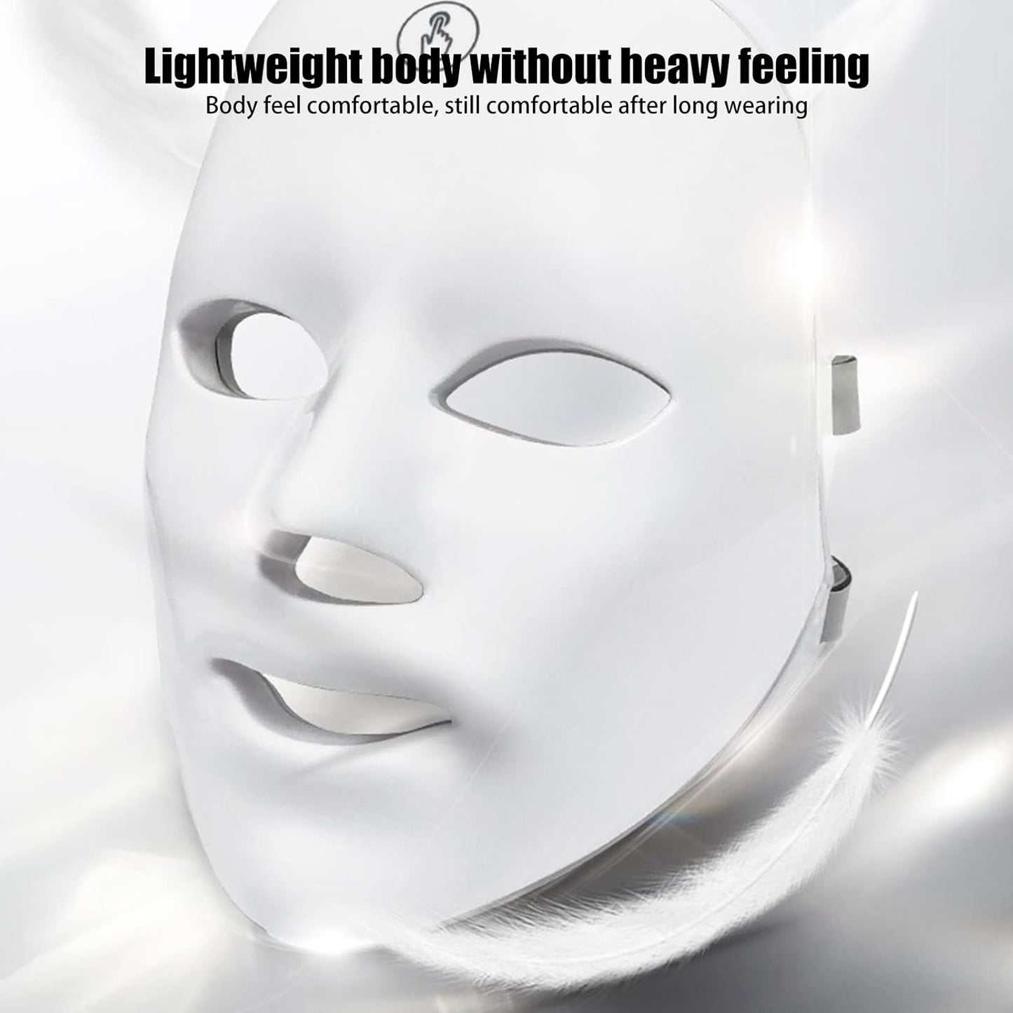 LED Light Therapy Face Mask, 7 Colours Light Therapy Mask Beauty Photon Therapy Mask for Face Skin Rejuvenation Facial Skin Treatment Anti-Aging anti Acne anti Wrinkle